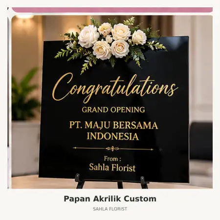 Papan Bunga Akrilik Medan Petisah